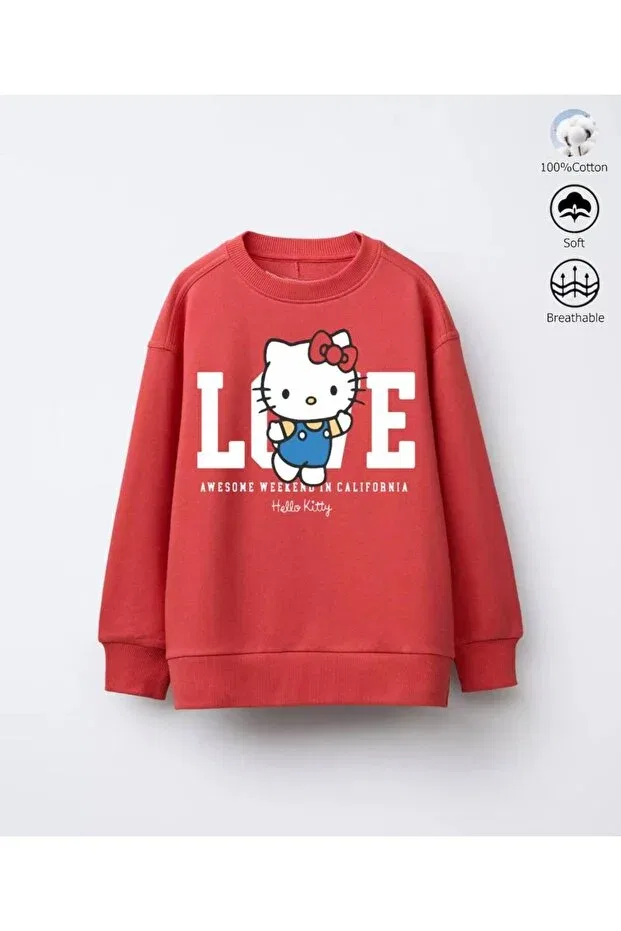 Детские свитшот для девочек хлопковый Daisydolly, Red