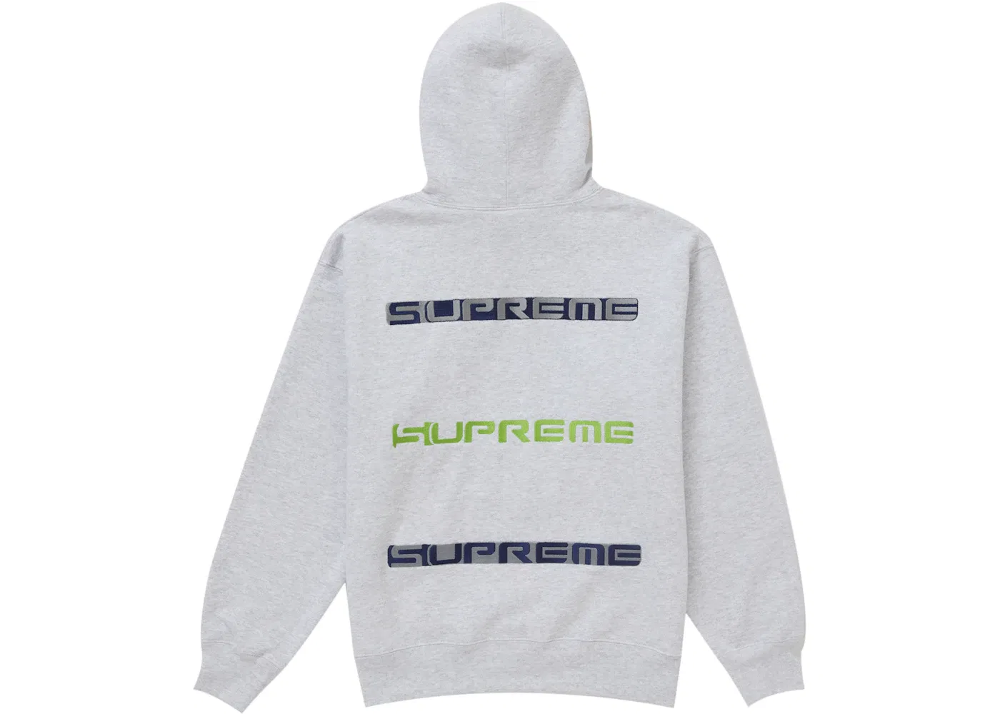 Мужское худи с капюшоном Supreme AOI Stacked Hooded Sweatshirt Supreme, Heather Grey