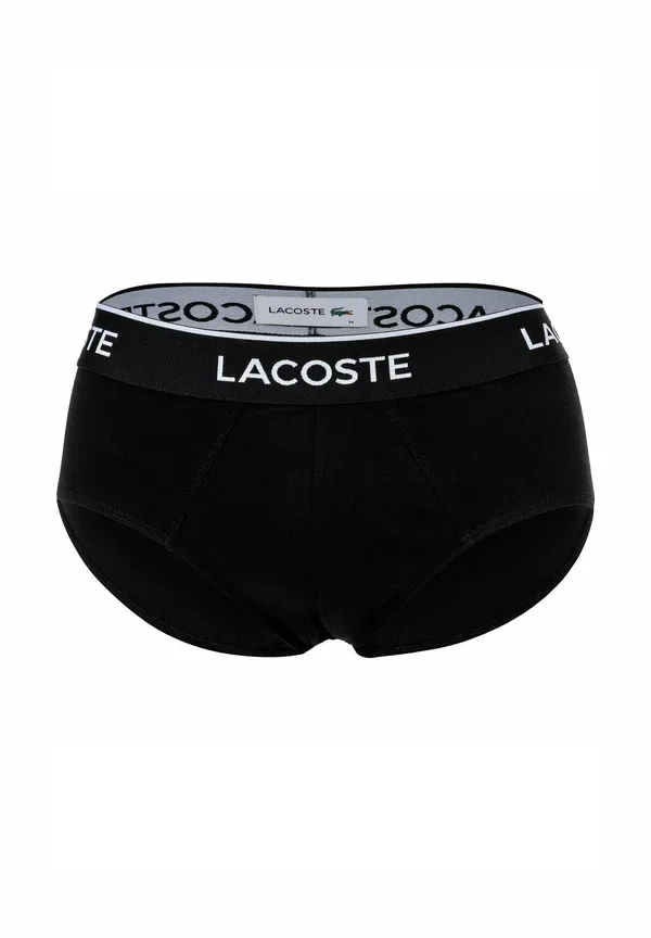 Комплект из 3 трусов - повседневные эластичные трусы с логотипом Lacoste, белый/черный/серый — фото 3