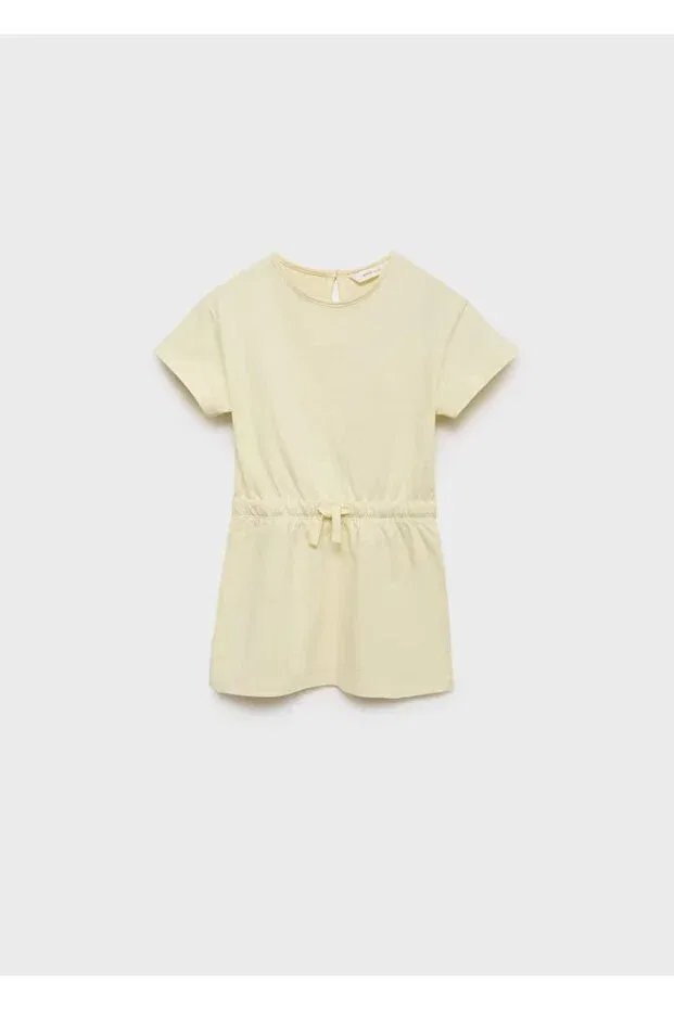 Детское платье для девочек хлопковое Mango Baby, Pastel Yellow
