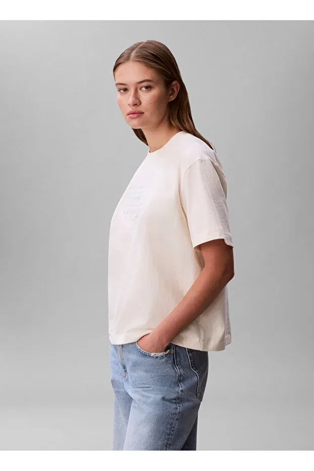 Женская футболка с принтом Calvin Klein, Nude Color — фото 3