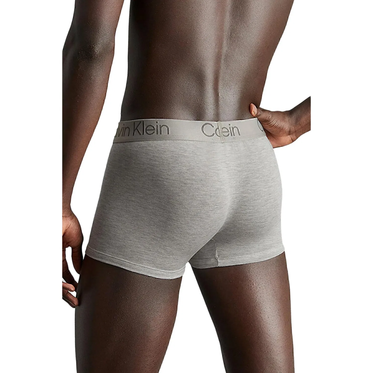Мужские боксеры с логотипом на поясе, комплект из 3 штук, Calvin Klein, 3 Pack Blue+Black+Gray — фото 4