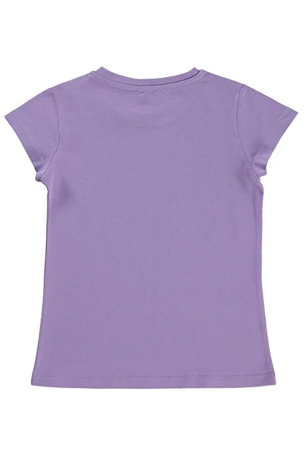 Детская футболка для девочек с принтом Summer Floral Vibes Civil Girls, Purple — фото 2