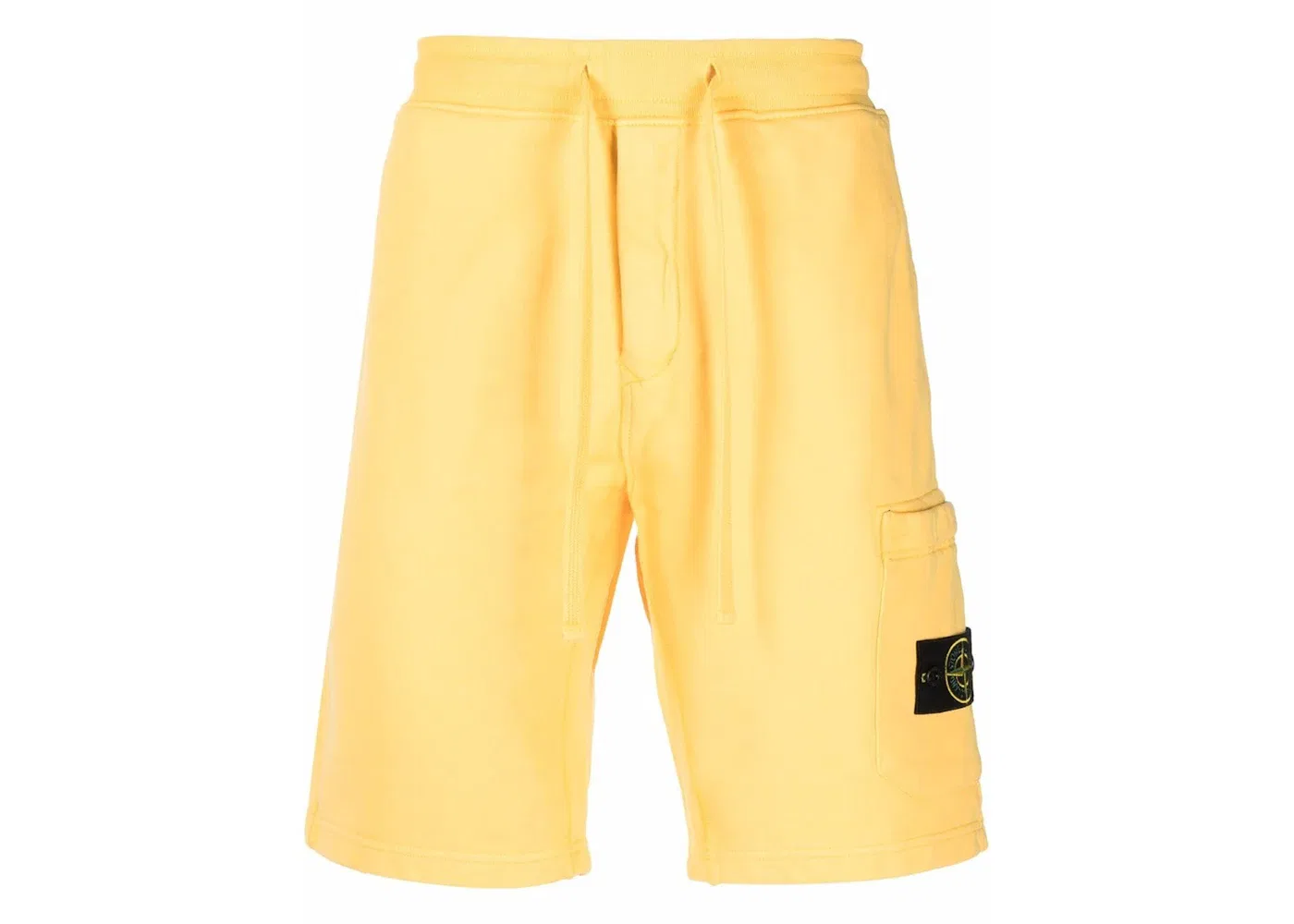 Мужские шорты из футера с окрашиванием Stone Island, Yellow