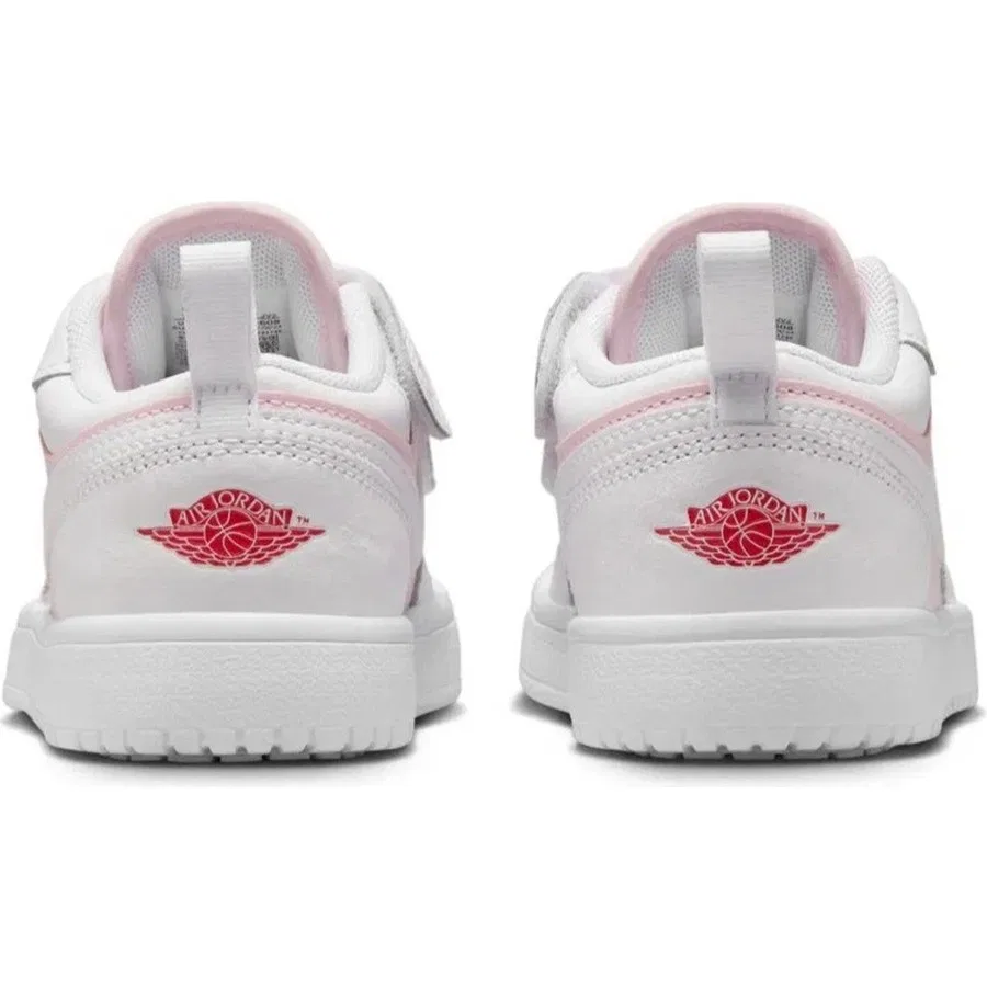 Кроссовки повседневные с липучками Nike Jordan 1 Low Alt Leather, Розовый — фото 3