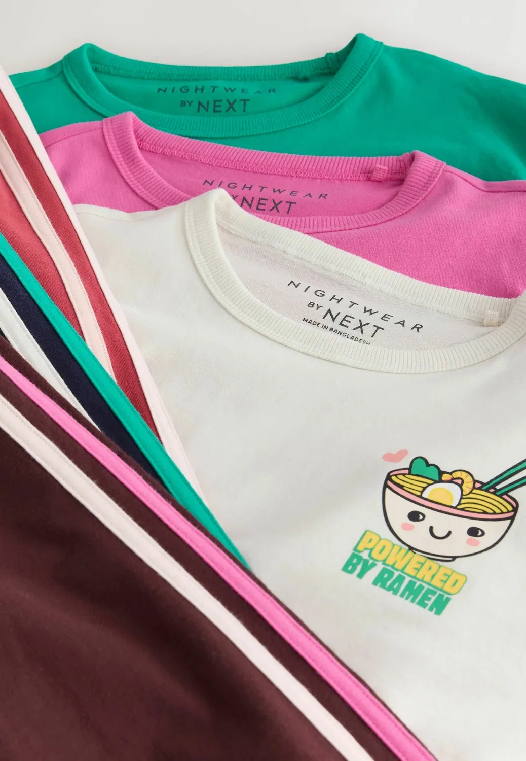 Комплект из 3 пижамных комплектов: широкая пижама с длинными штанинами Next, Green Pink — фото 4