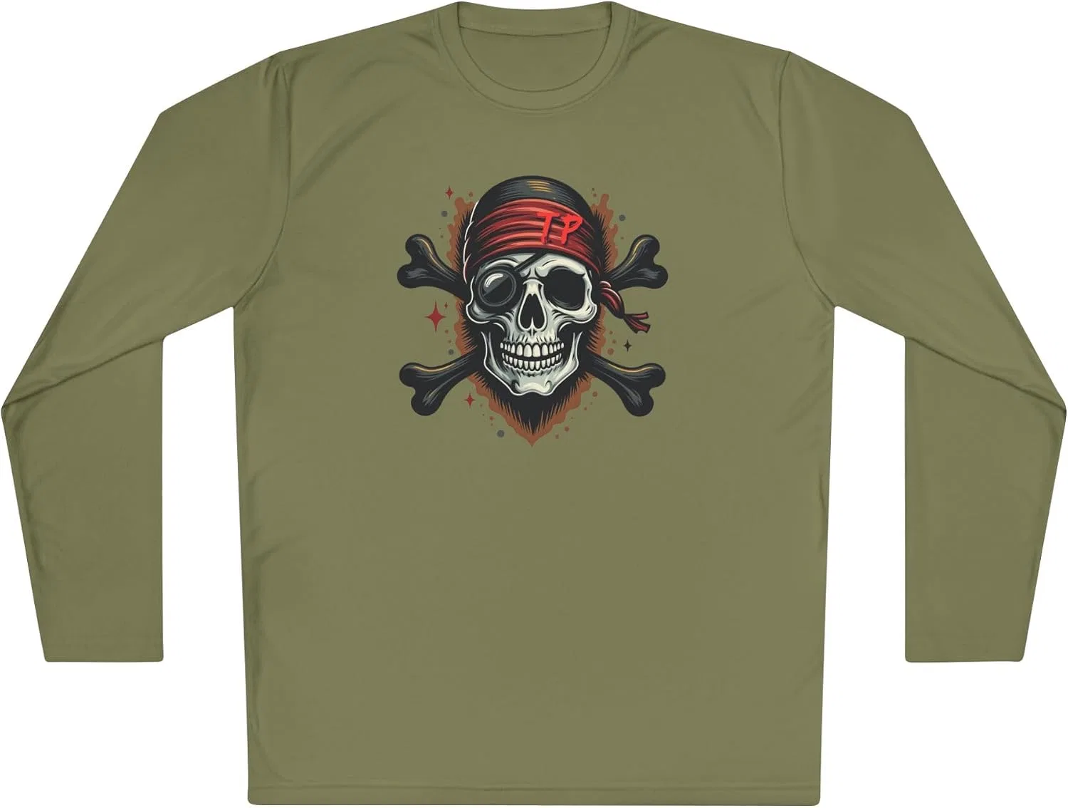 Унисекс легкая футболка с длинным рукавом Sport-tek, Olive Drab Green