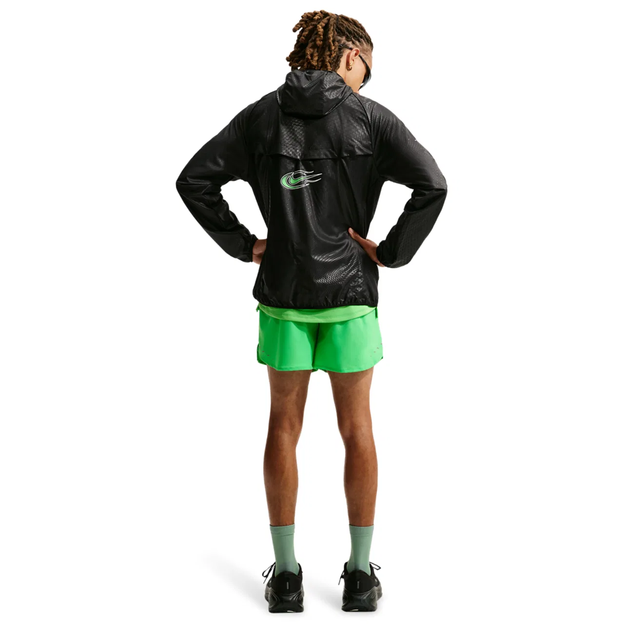 Мужские шорты для бега с встроенным бельем Nike Dri-FIT Stride, Green Spark Reflective Silver — фото 4