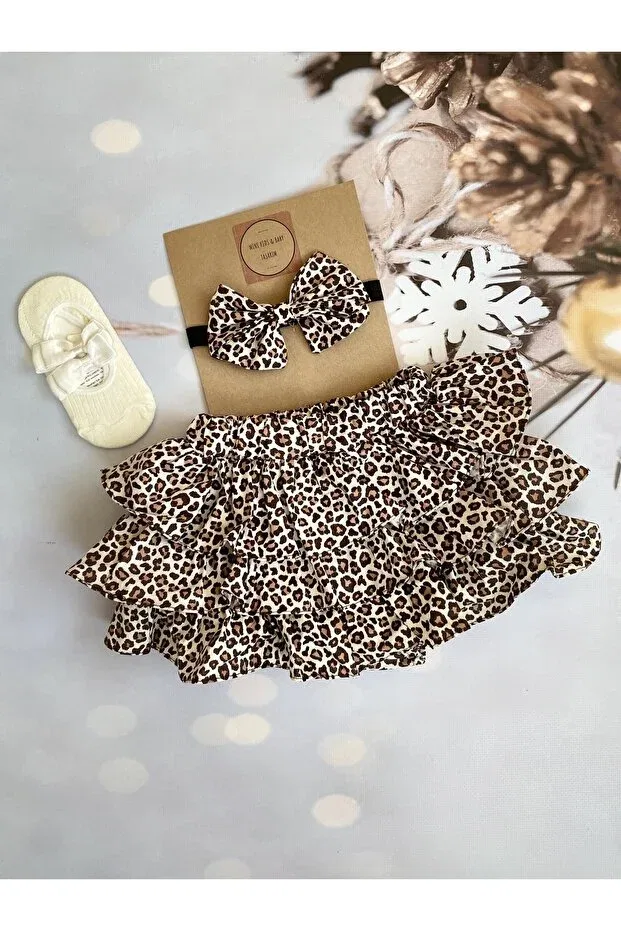 Детский комплект для девочек с принтом Mini Kids Baby, Leopard