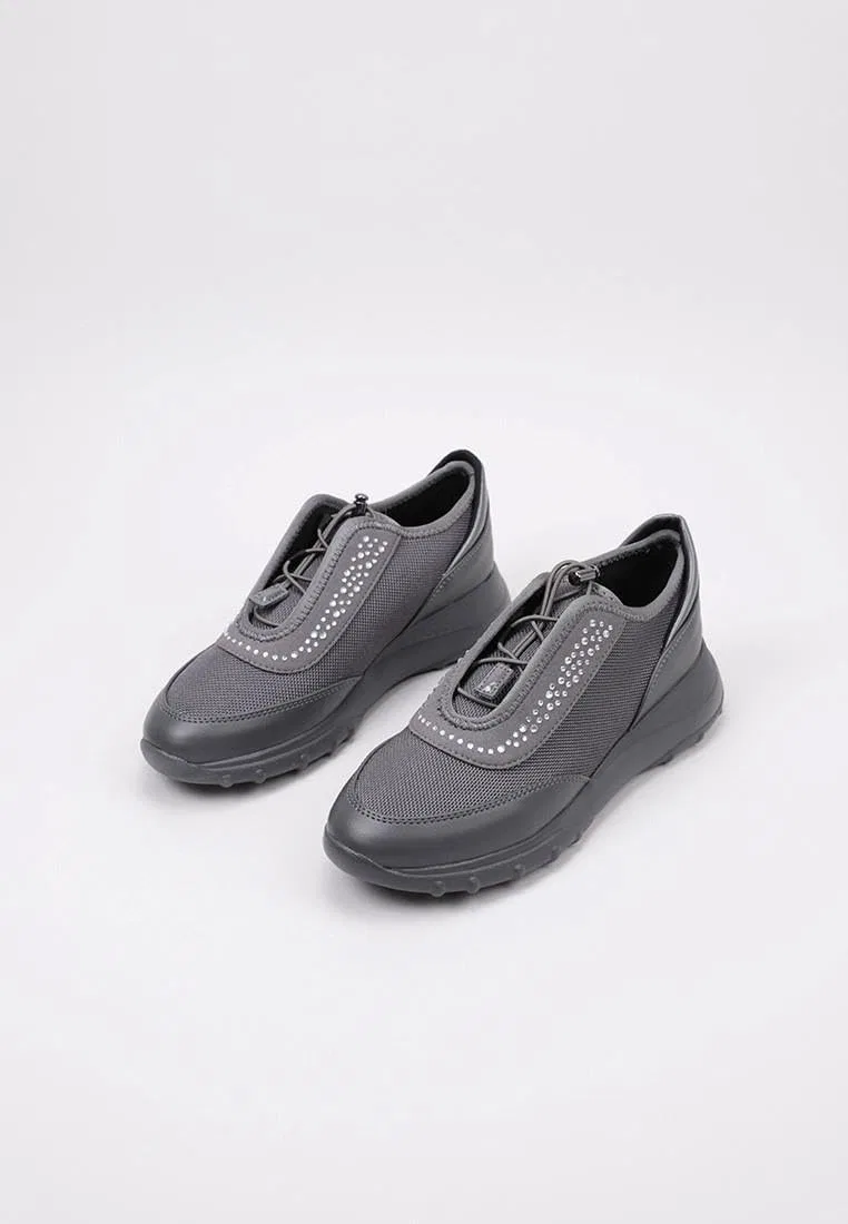 Детские кроссовки для девочек кожаные D Cup C Geox, Dark Stone — фото 3