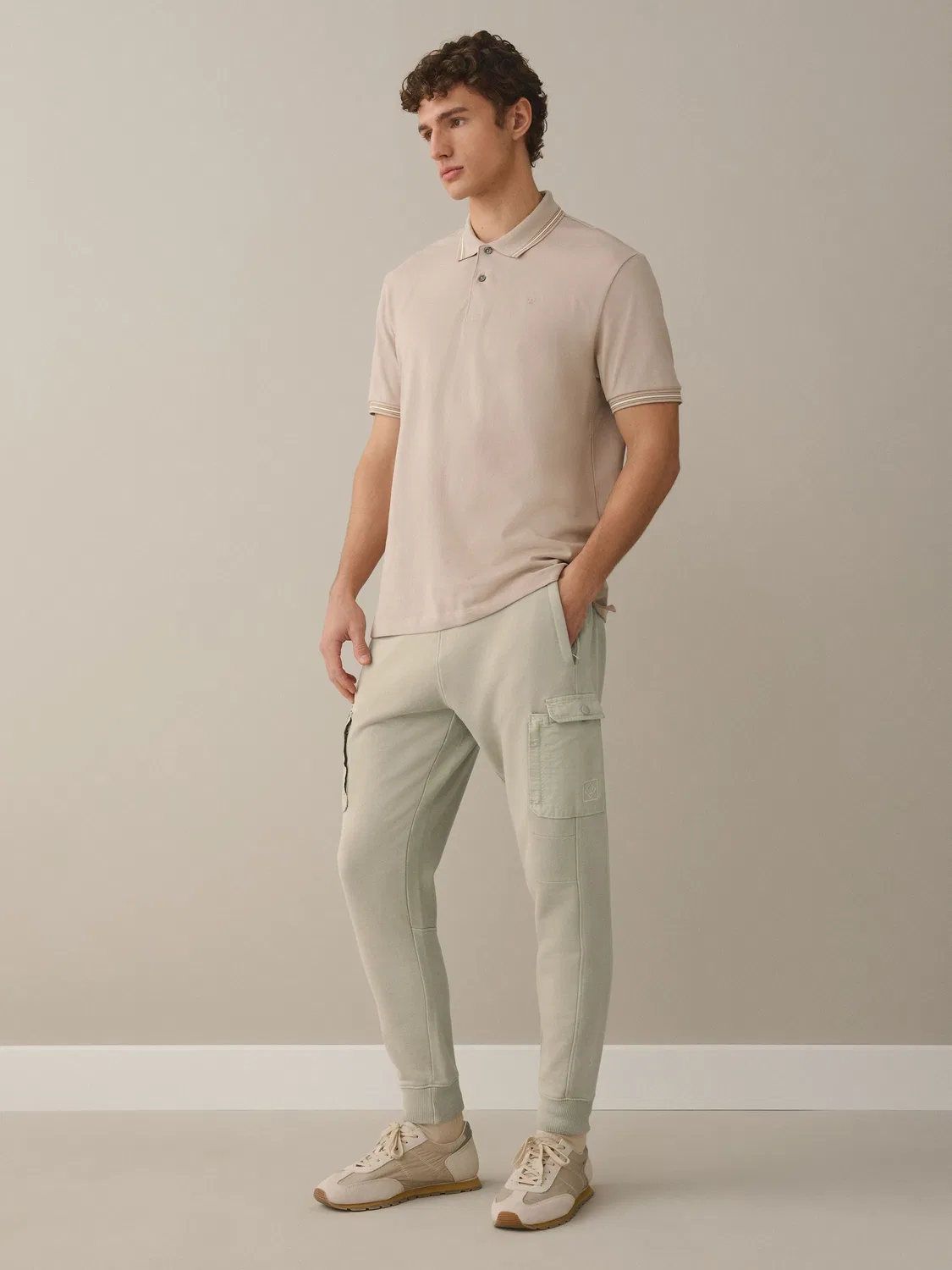Джоггеры утилитарные Slim Fit Loopback Next, цвет шалфейный зеленый — фото 2