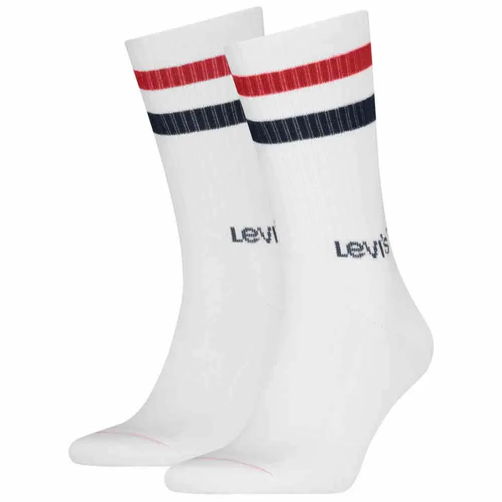 Женские носки с поддержкой свода стопы Sport Stripe Levi's, White
