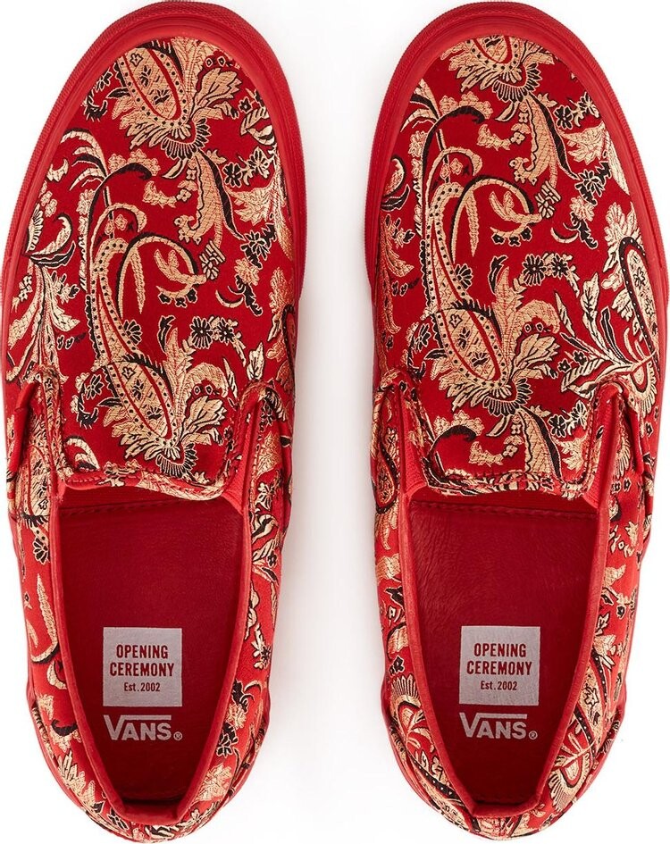 Кеды Vans Opening Ceremony x Slip-On LX Qi Pao II Red, красный — фото 4