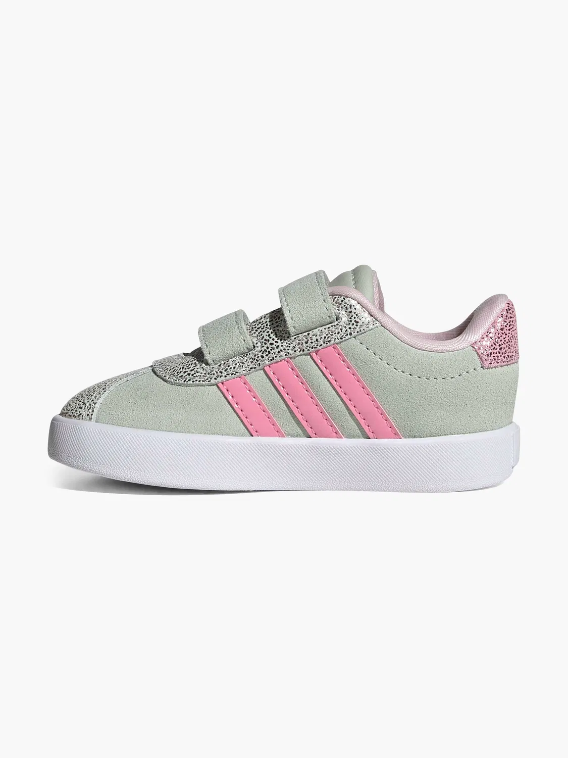 Детские кроссовки на липучке Adidas VL Court 3.0 CF I, розовый — фото 3