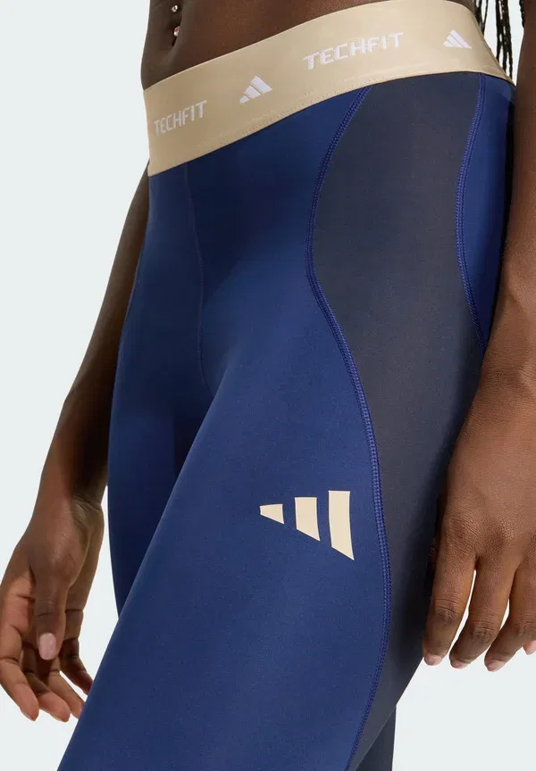 Леггинсы Techfit для тренировок с цветными блоками 7/8 - леггинсы Adidas Performance, темно-синий — фото 3