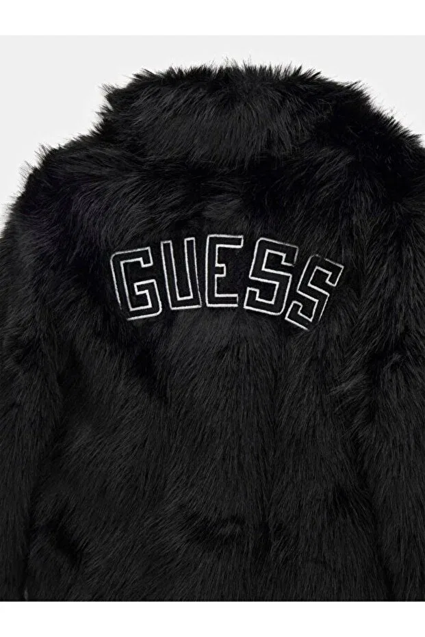 Детская куртка для девочек с принтом Guess, Black — фото 4