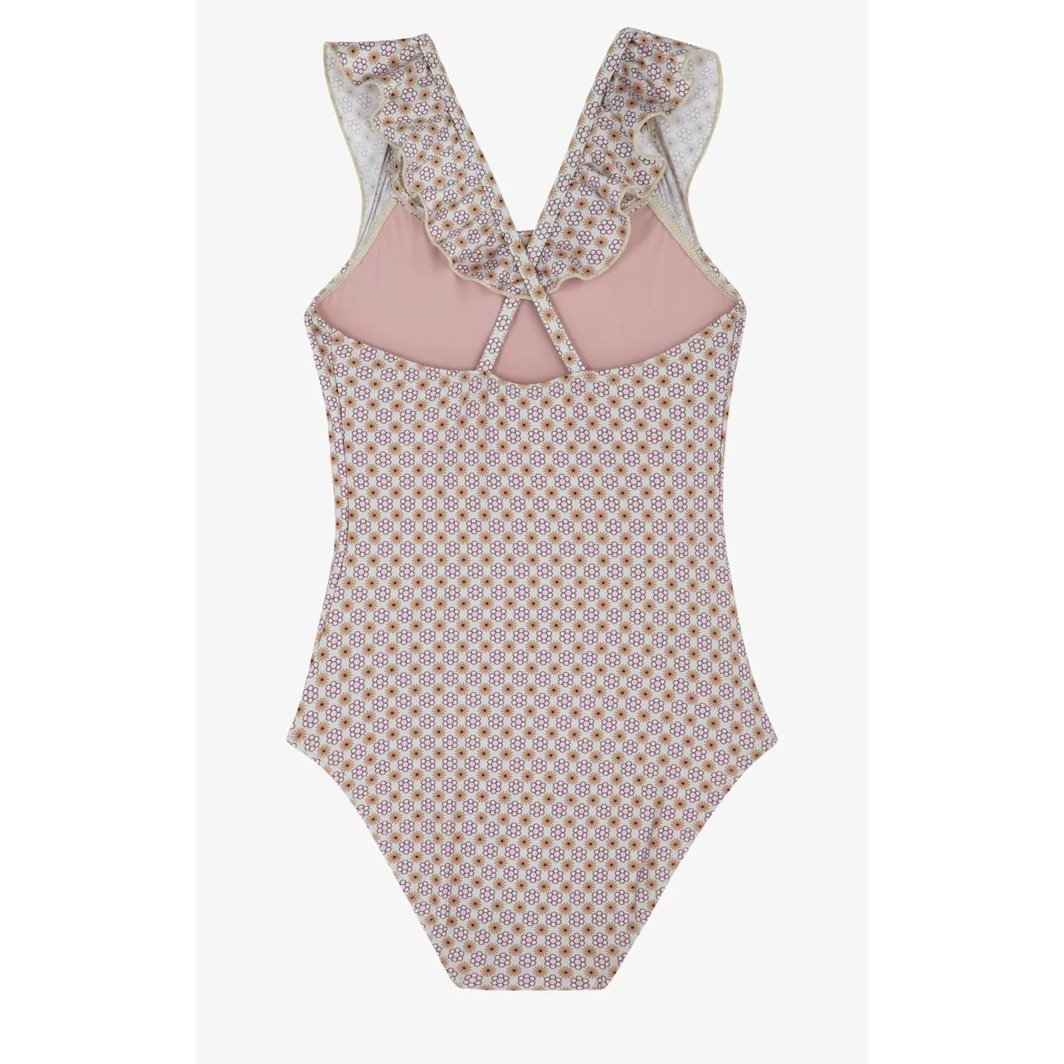 Детский купальник с оборками и квадратным вырезом Vacation Mode Square Neck Ruffle One Piece Gottex Kids, Multi-Pastel — фото 2