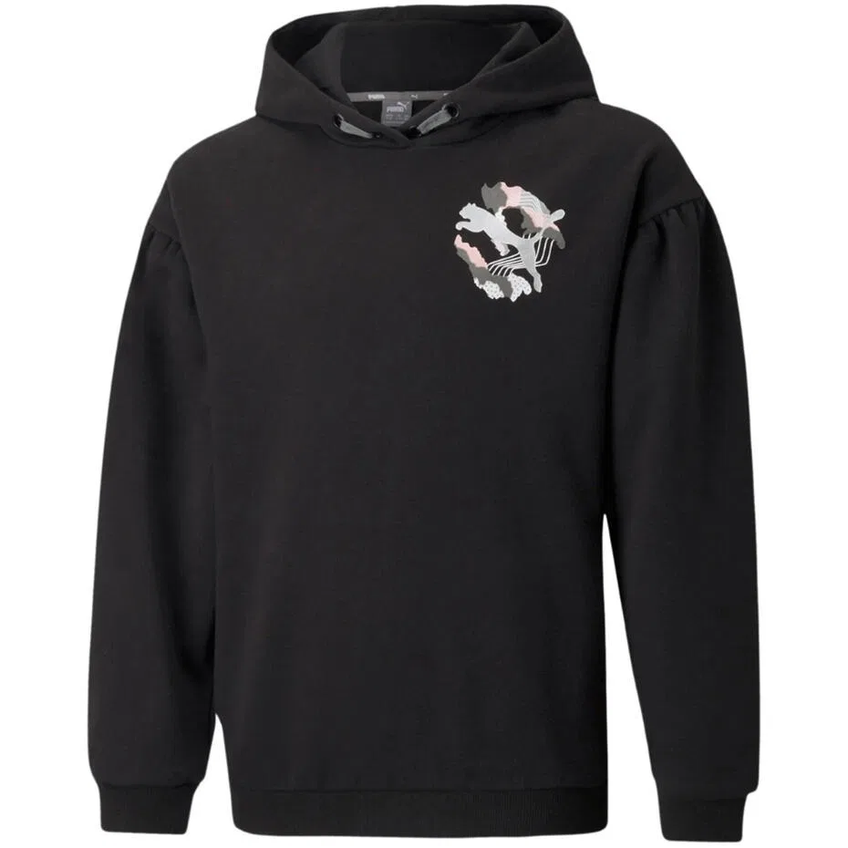 Детское худи с капюшоном Alpha Hoodie FL Puma, Schwarz