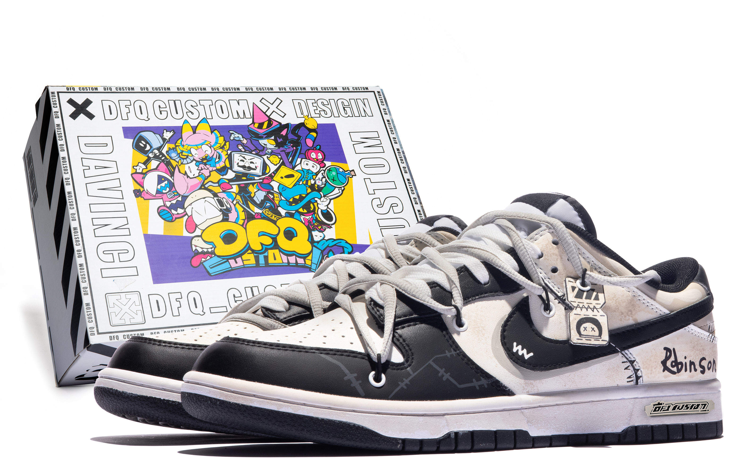 

Скользоустойчивые износостойкие низкие скейтерские кроссовки Nike Dunk мужские бежево-бело-черные, экрю