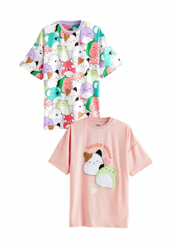 Комплект из 2 пижамных рубашек Squishmallows Next Pink Purple, фиолетовый/розовый