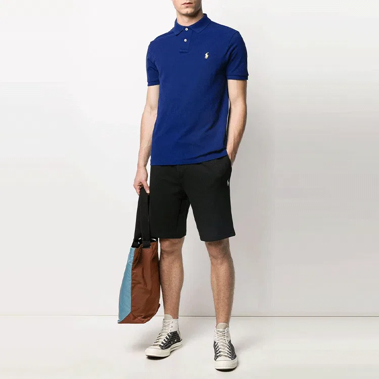 Мужское поло Slim Fit Polo Ralph Lauren, Blue — фото 3