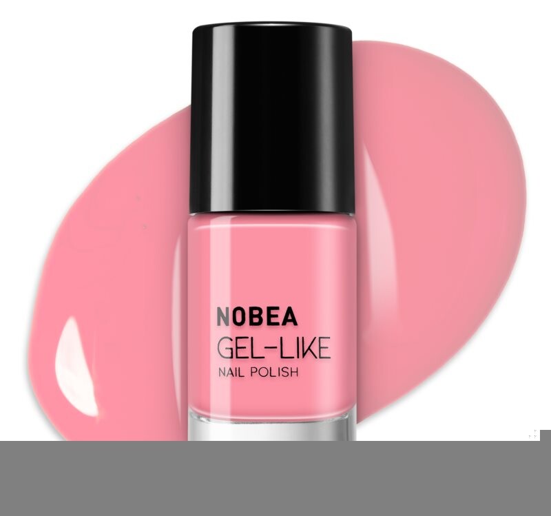 Лак для ногтей с гелевым эффектом NOBEA Day-to-Day, оттенок Pink rosé #N02 6 мл — фото 3
