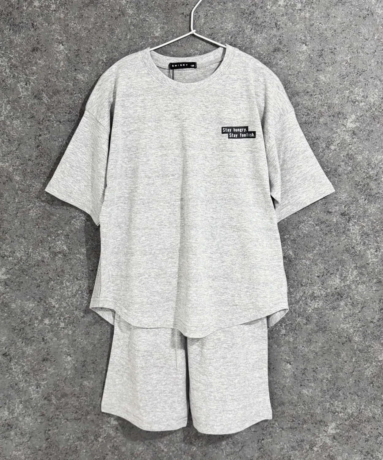Детский комплект из футболки и шорт с принтом Oversize Set Up SHISKY, Black — фото 4