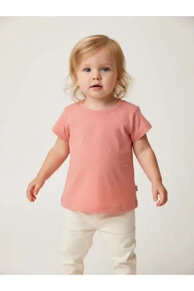 Детская футболка для девочек с коротким рукавом Zekids, Pink