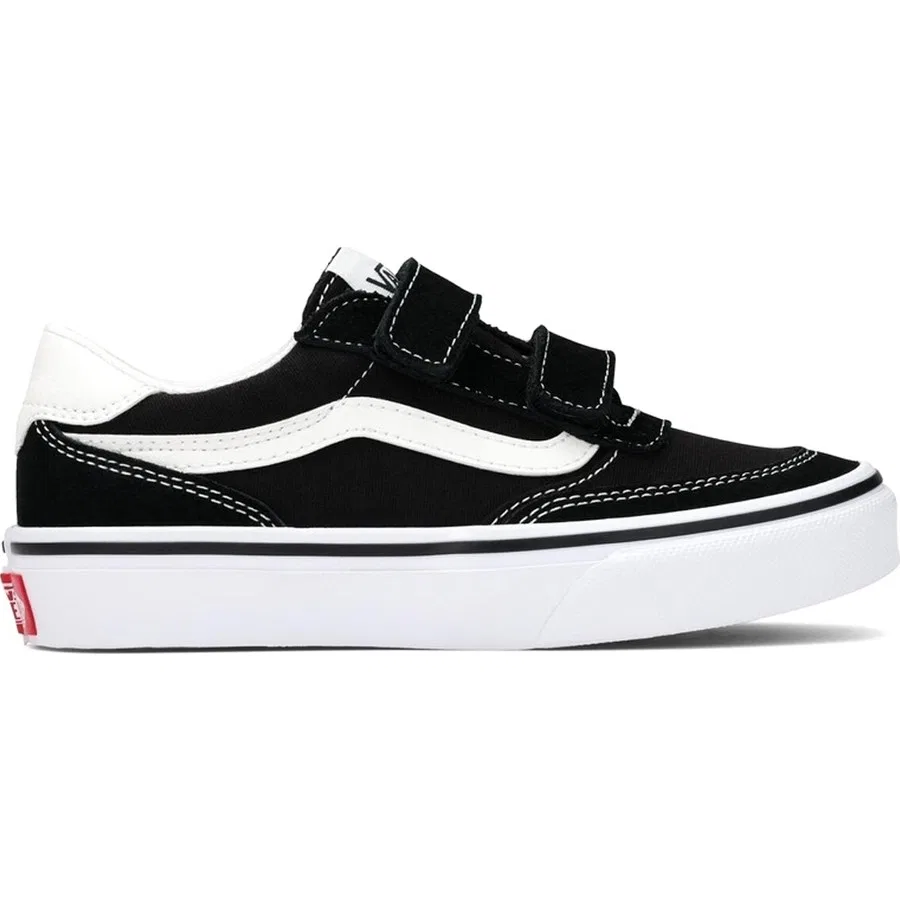 Детские кроссовки с текстильным верхом Brooklyn LS Vans, Black Burgundy Floral