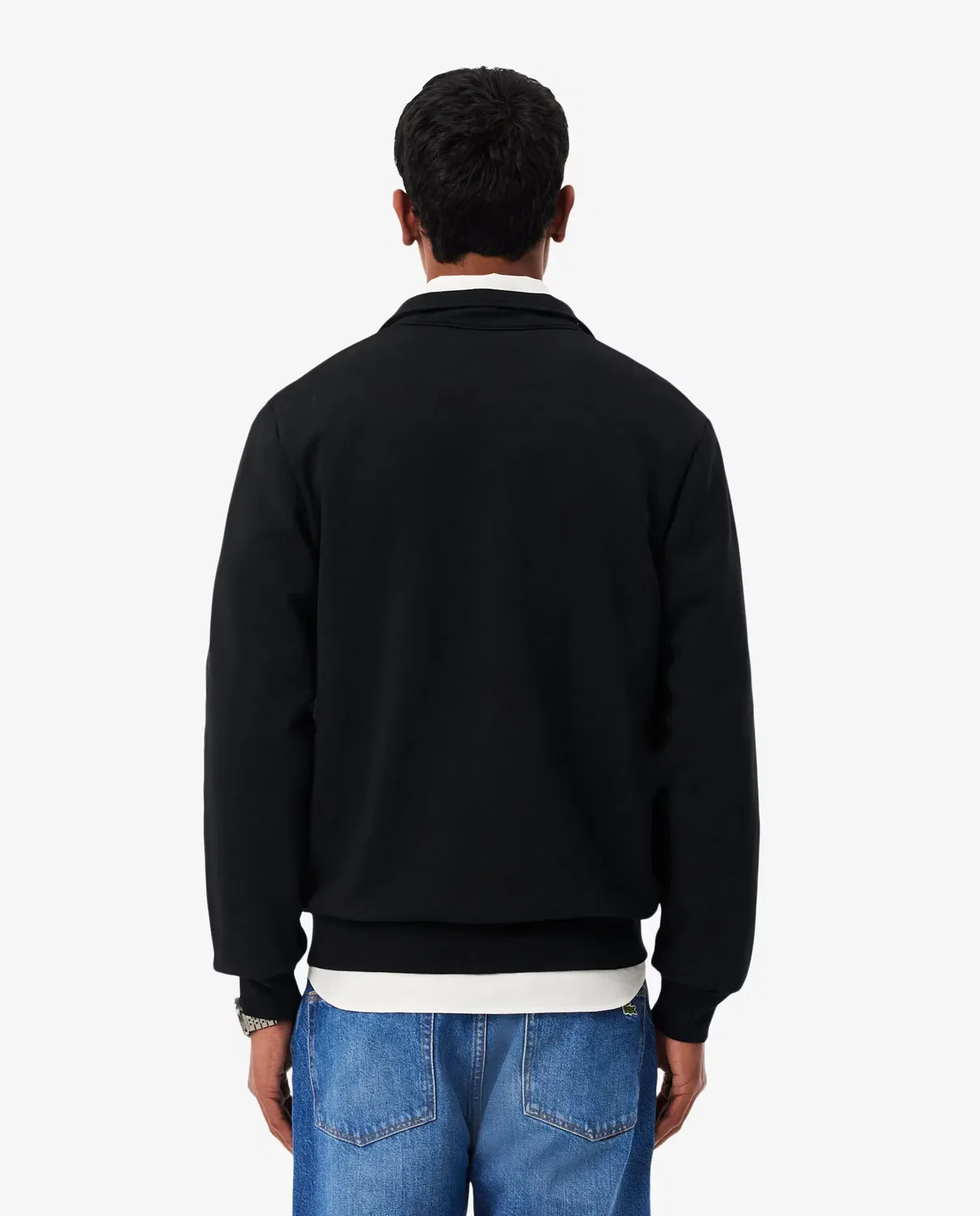 Мужская худи на молнии Lacoste хлопковая, Negro — фото 2