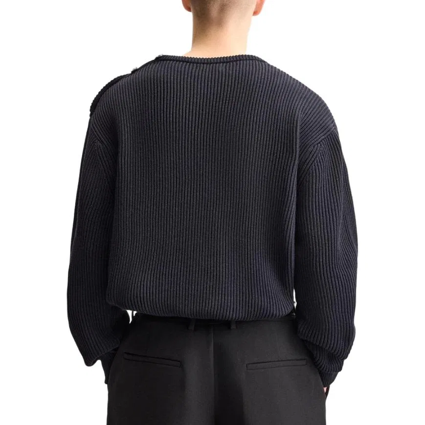 Мужской свитер с круглым вырезом Deep Sea Blue ZARA, Deep Sea Blue — фото 4