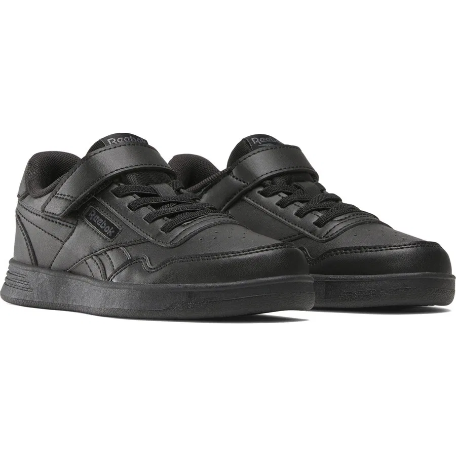 Кроссовки детские с эластичными шнурками Court Advance Reebok, Черный — фото 2