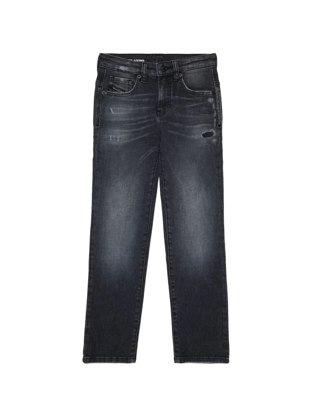 Джинсы с эффектом потертости Diesel Kids, серый