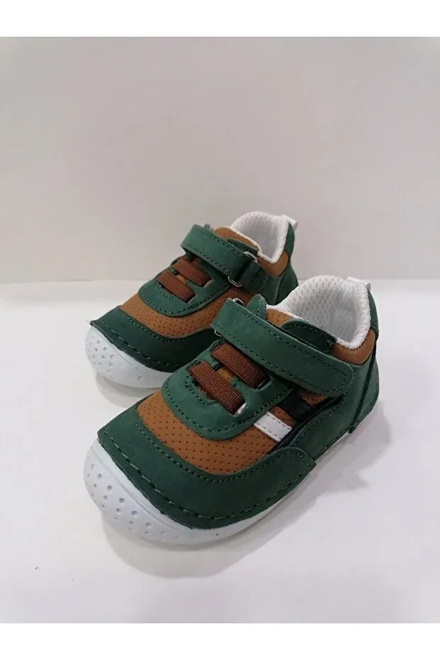 Детские туфли для девочек кожаные Özgür Kids, Green Coffee