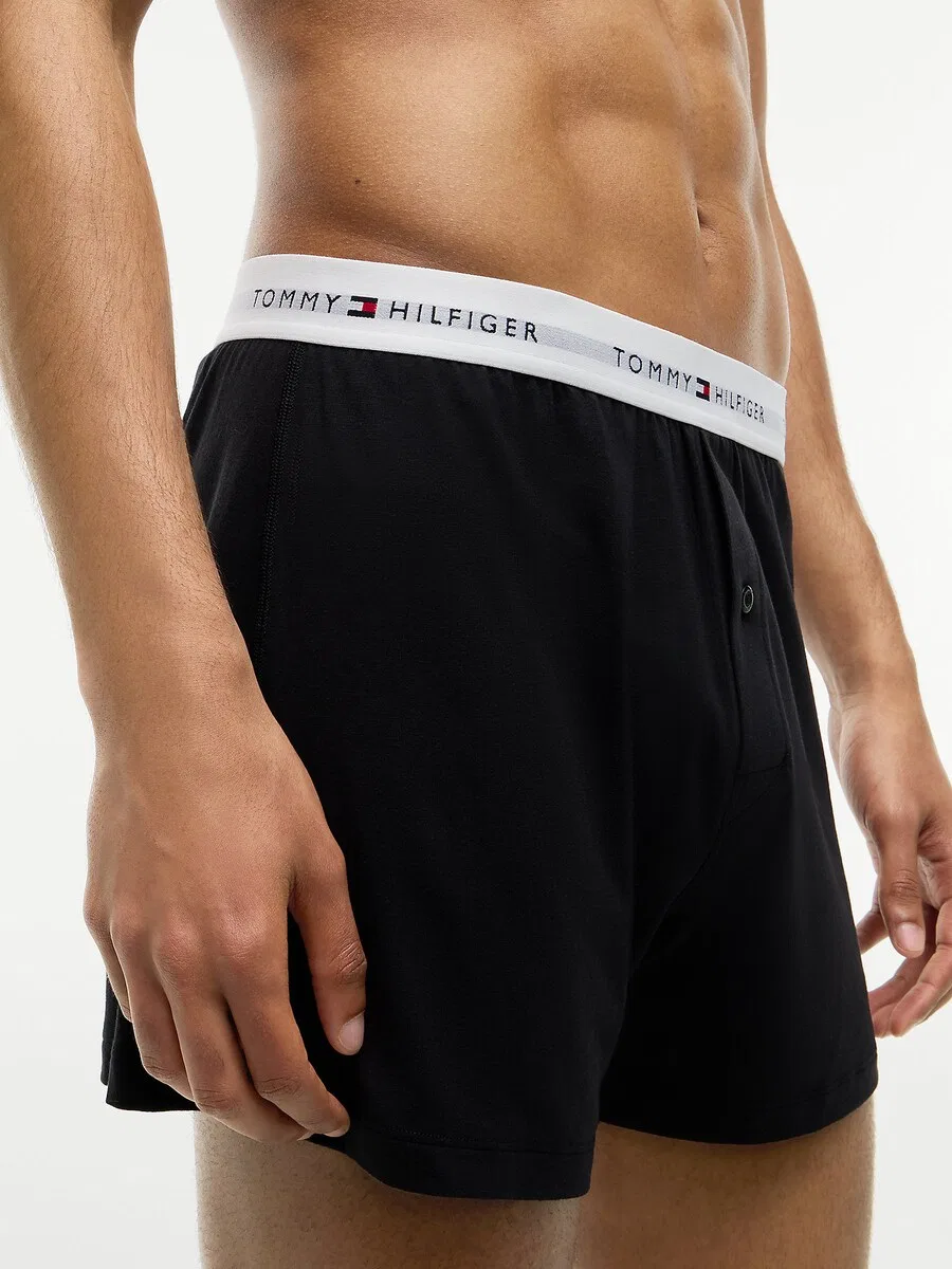 Боксерские шорты TOMMY HILFIGER серого и черного цвета — фото 3
