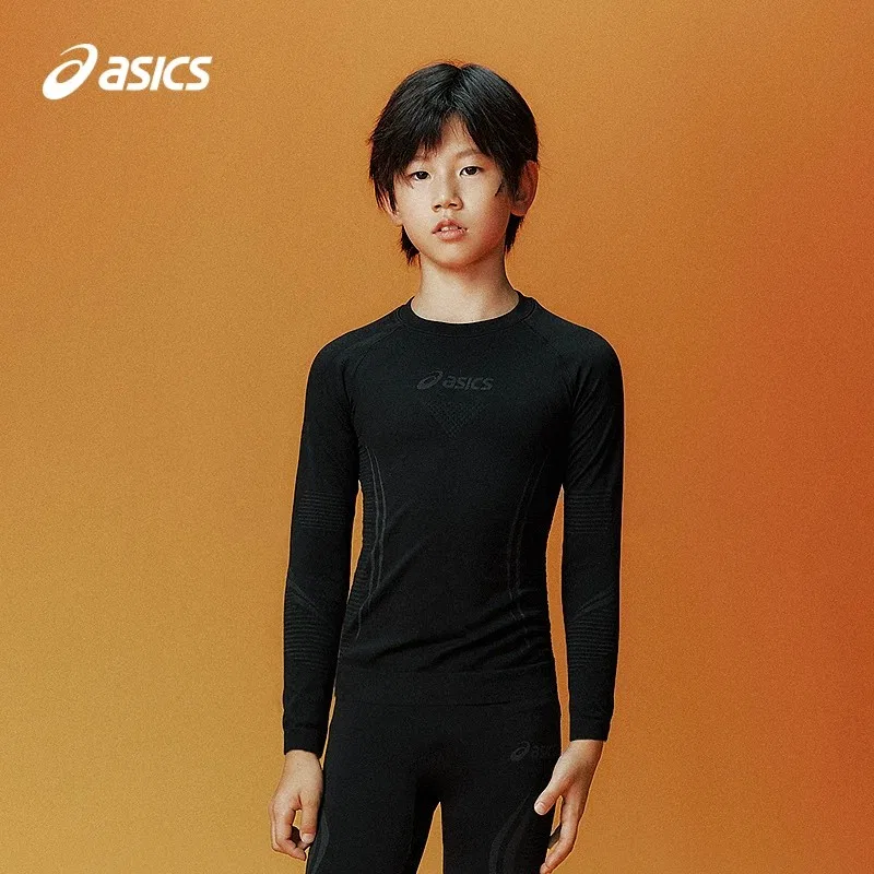 Детский спортивный свитшот с круглым вырезом ASICS, Black 90013 — фото 4