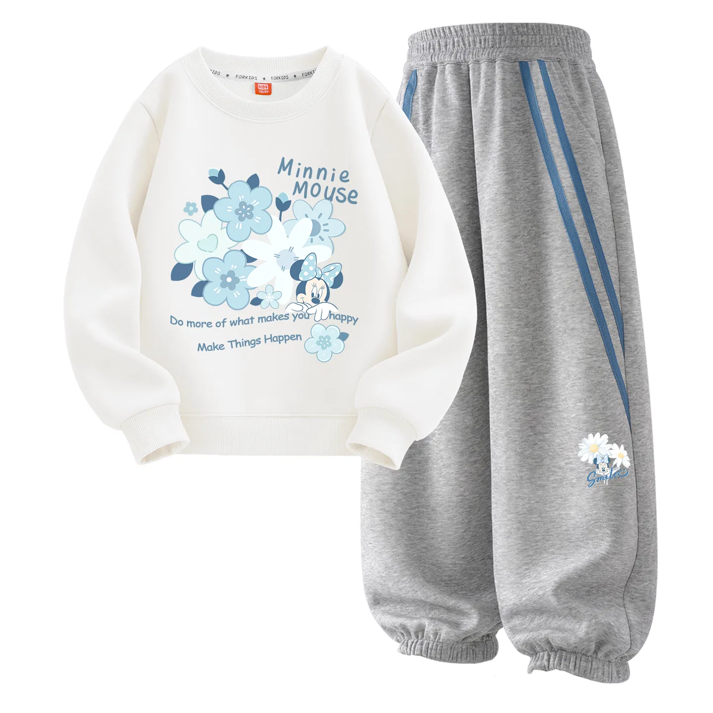 Детский спортивный комплект с длинным рукавом, Disney, Light Floral Grey