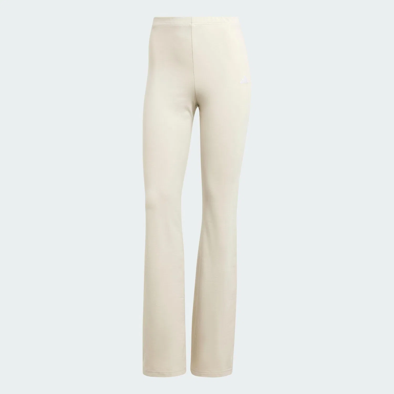 Женские леггинсы с расклешенным низом Essentials Small Logo Adidas, Beige Weiss — фото 2