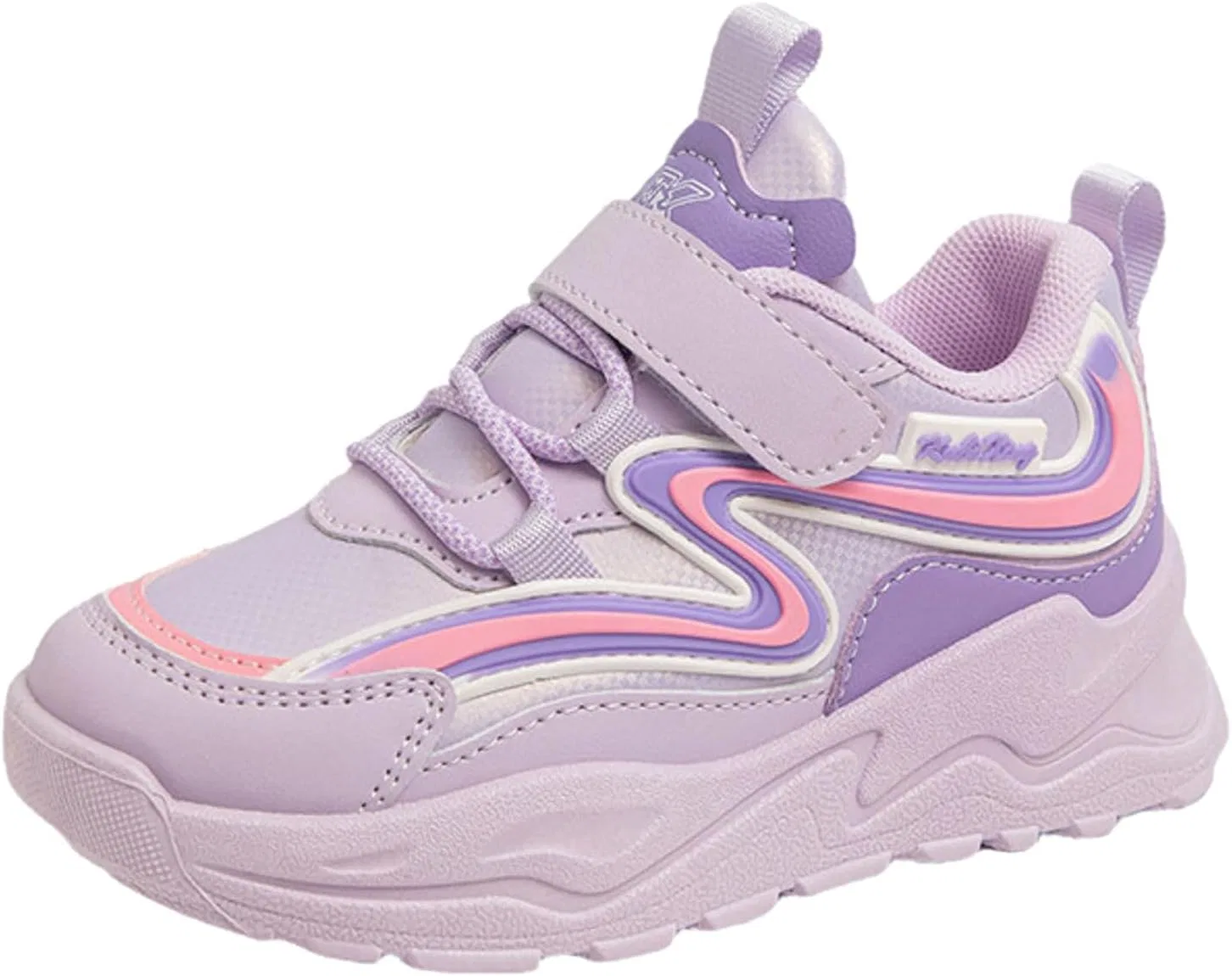 Детские кроссовки для девочек с толстой подошвой IWIHMIV, Purple