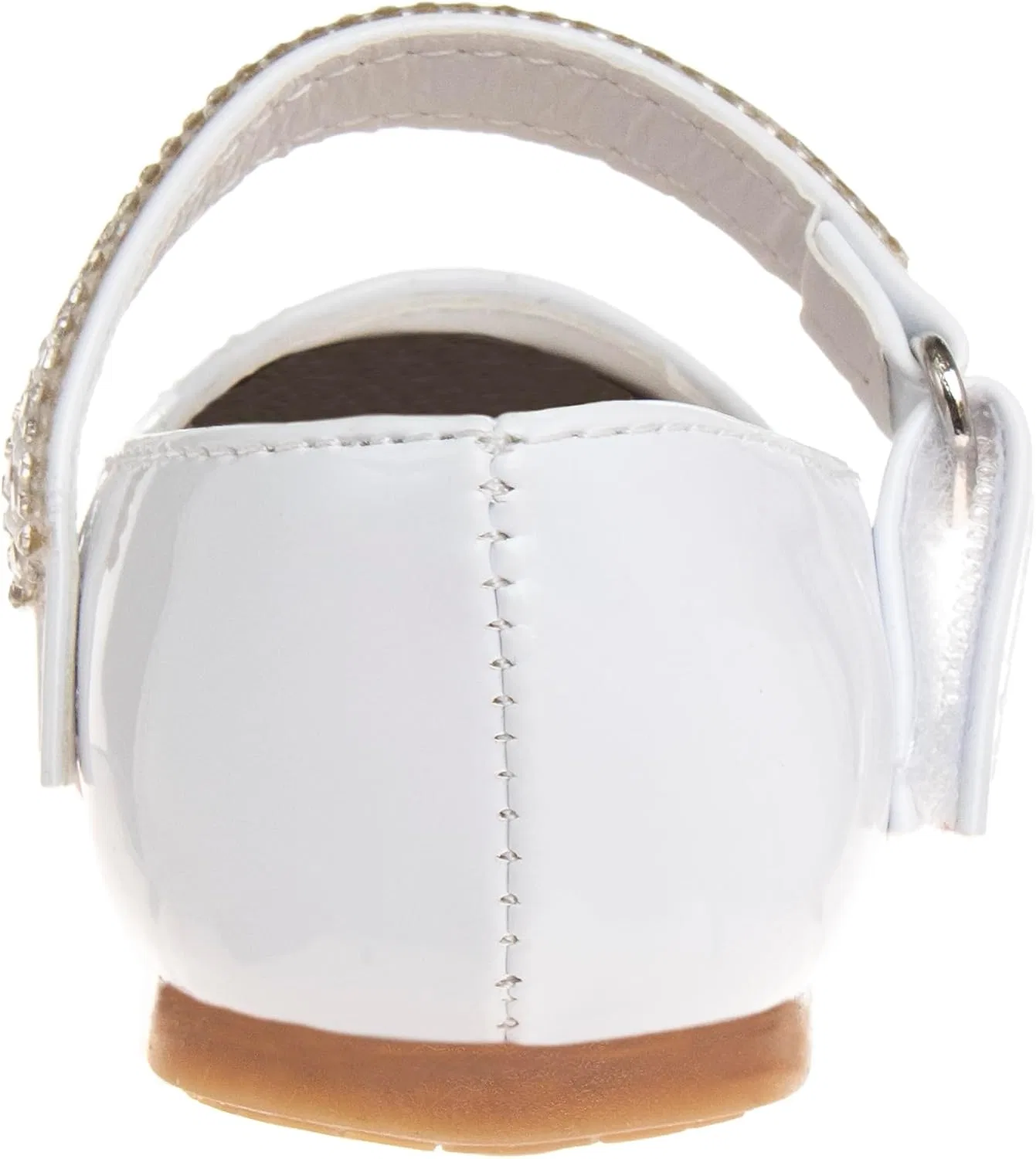 Детские туфли Мэри Джейн для девочек Josmo, White Sparkling Strap — фото 3