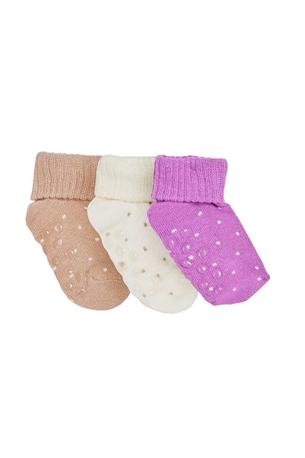 Детские носки для девочек хлопковые Hellobaby baby girl 3-piece curly socks Ebebek Hello Baby, Yellow