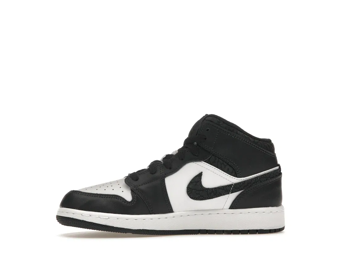 Детские кроссовки Lifestyle с принтом Jordan 1 Mid SE Jordan, Off-Noir/White/Black/Black — фото 3