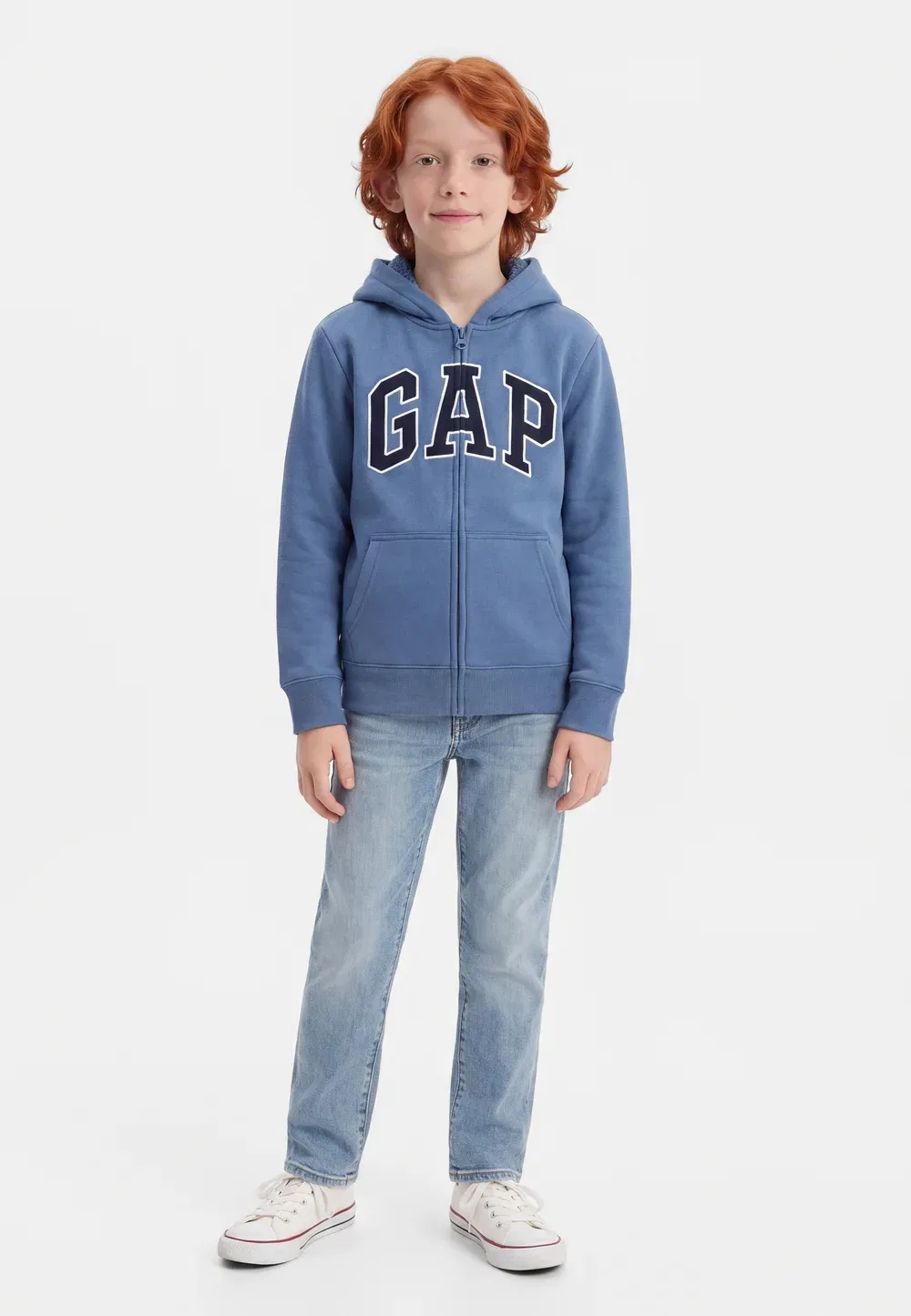 Логотип - толстовка на молнии Gap, Bainbridge Blue