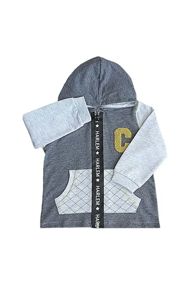 Детское зимнее пальто с капюшоном для девочек Smoked Hooded Street Baby Coat Caramell, Smoke Grey — фото 3