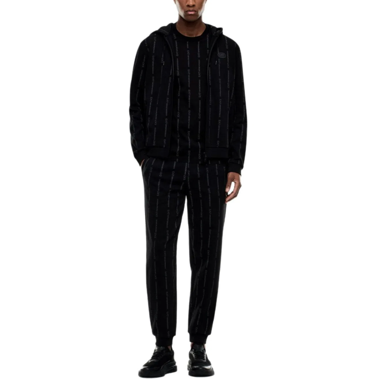 Мужская футболка с принтом Emporio Armani, Black — фото 3