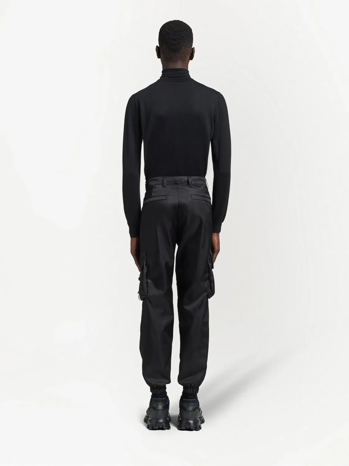 Cargo брюки из рециркулируемого нейлона Prada, черный — фото 4
