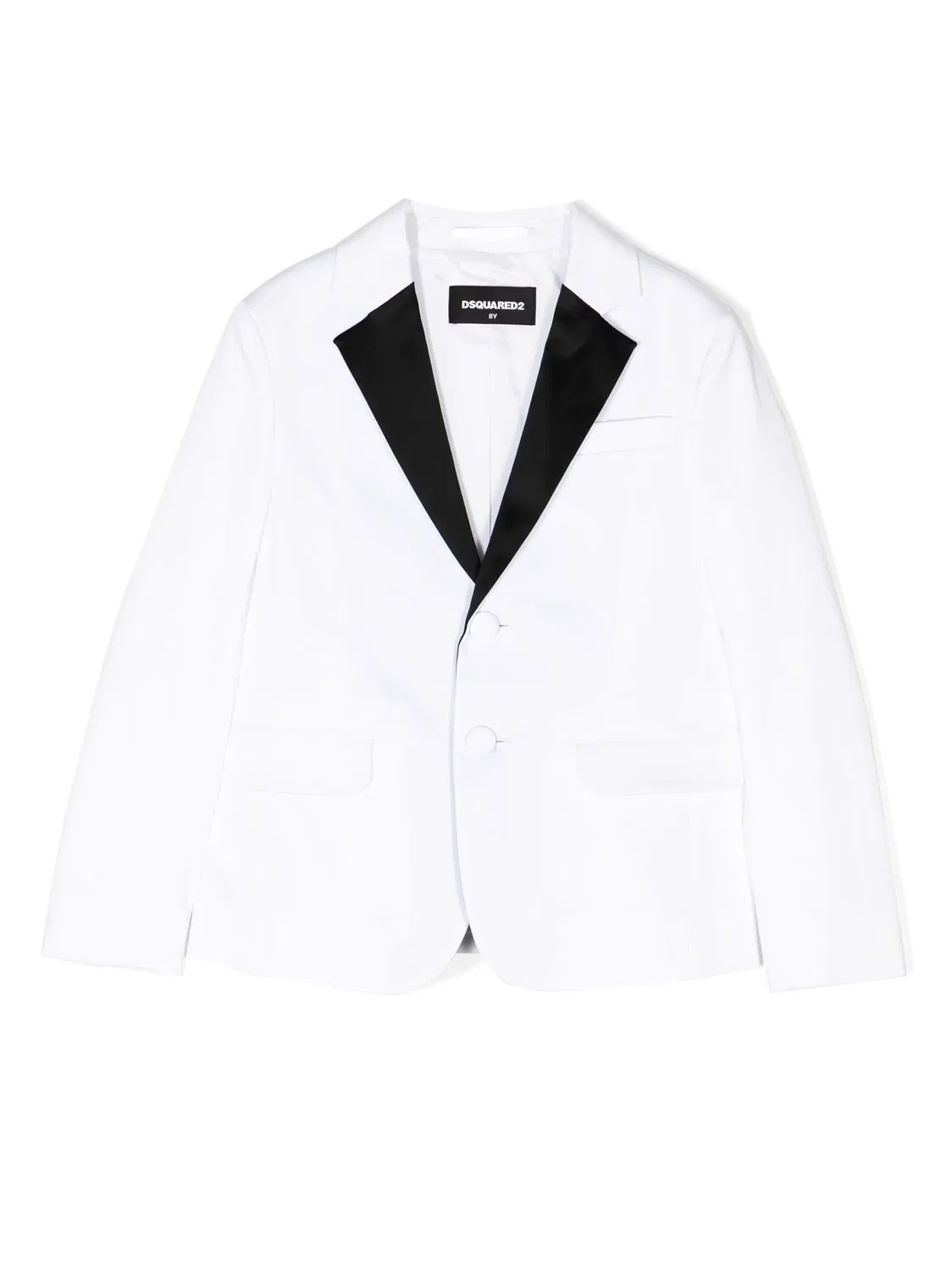 Пиджак с вырезом из хлопка DSQUARED2, белый