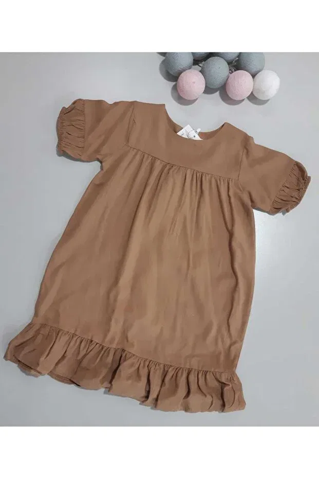 Детское платье для девочек хлопковое Sönmez Baby, Brown — фото 2