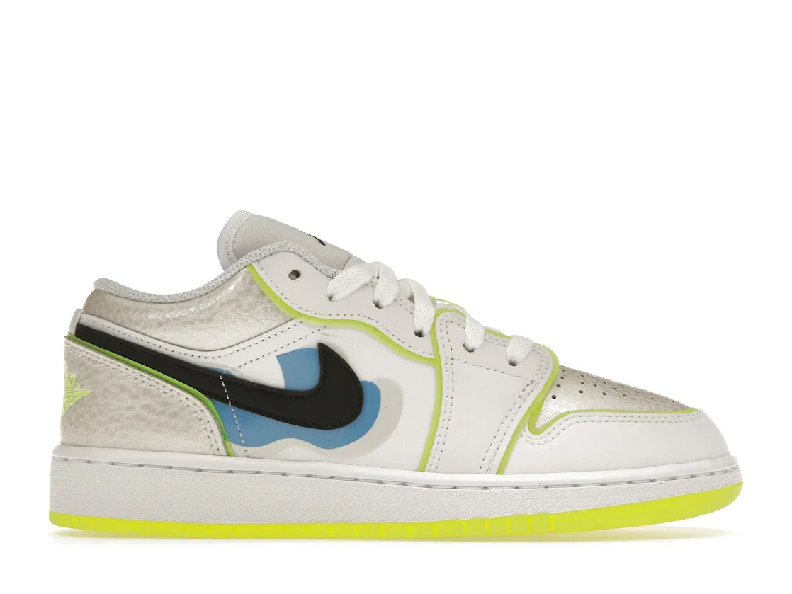 Детские кроссовки Lifestyle Jordan 1 Low SE Jordan, White/Platinum Tint/Volt/Black