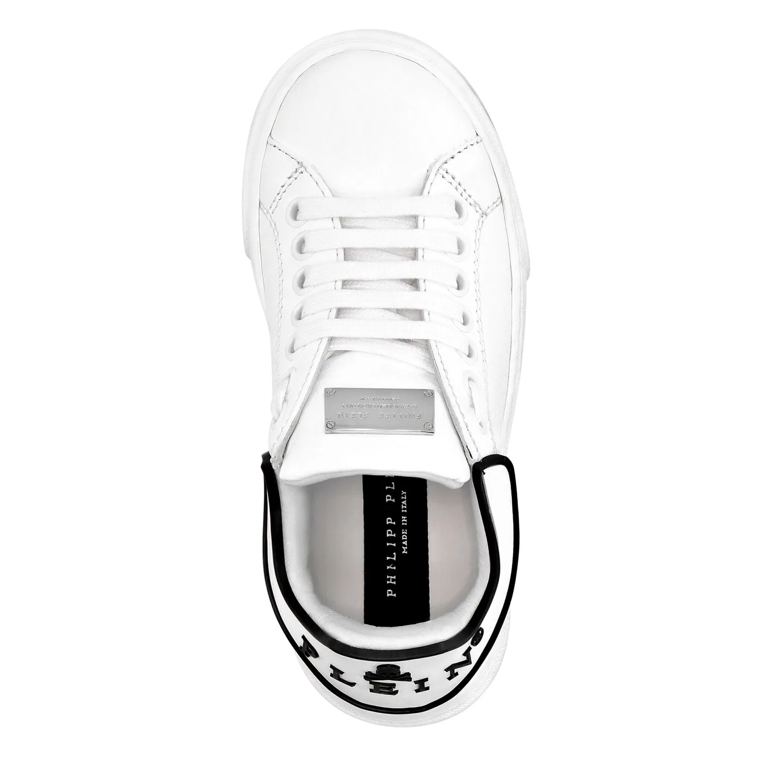 Детские кроссовки из кожи Philipp Plein, White — фото 2